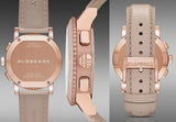  Shop Authentic Burberry Chronograph Rose Gold Dial Beige Leather Strap Watch for Women - BU9704 - Luxxuri