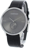  Shop Authentic Calvin Klein Accent Black Dial Black Leather Strap Watch for Men - K2Y211C3 - Luxxuri