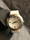  Shop Authentic Marc Jacobs Amy White Dial White Leather Strap Watch for Women - MBM1136 - Luxxuri