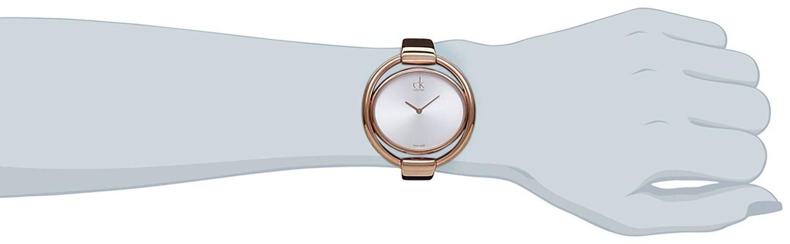  Shop Authentic Calvin Klein Impetuos Silver Dial Rose Gold Steel Strap Watch for Women - K4F2N616 - Luxxuri
