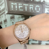  Shop Authentic Michael Kors Layton Three Hand Silver Dial Rose Gold Steel Strap Watch For Women - MK7297 - Luxxuri