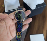  Shop Authentic Gucci G Timeless Quartz Black Dial Black Leather Strap Watch For Women - YA1264146 - Luxxuri