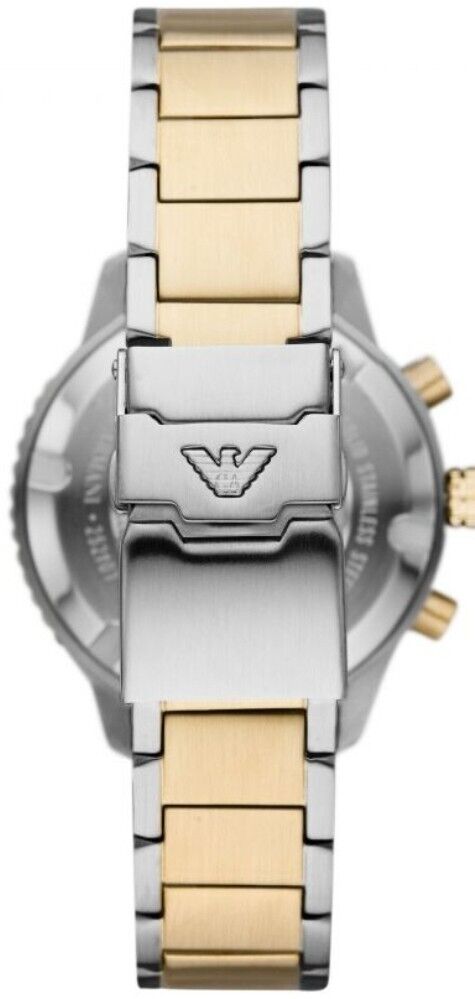  Shop Authentic Emporio Armani Diver Chronograph Green Dial Two Tone Steel Strap Watch For Men - AR11361 - Luxxuri