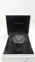  Shop Authentic Calvin Klein High Noon Black Dial Black Leather Strap Watch for Men - K8M274CB - Luxxuri