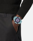  Shop Authentic Versace Icon Active Chronograph Purple Dial Blue Silicone Strap Watch For Men - VEZ701523 - Luxxuri