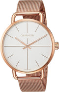  Shop Authentic Calvin Klein Even White Dial Rose Gold Mesh Bracelet Watch for Women - K7B21626 - Luxxuri