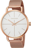  Shop Authentic Calvin Klein Even White Dial Rose Gold Mesh Bracelet Watch for Women - K7B21626 - Luxxuri