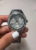  Shop Authentic Guess Luna Diamonds Silver Dial Silver Steel Strap Watch for Women - W0729L1 - Luxxuri