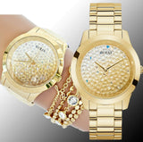  Shop Authentic Guess Crush Gold Dial Gold Steel Strap Watch For Women - GW0020L2 - Luxxuri