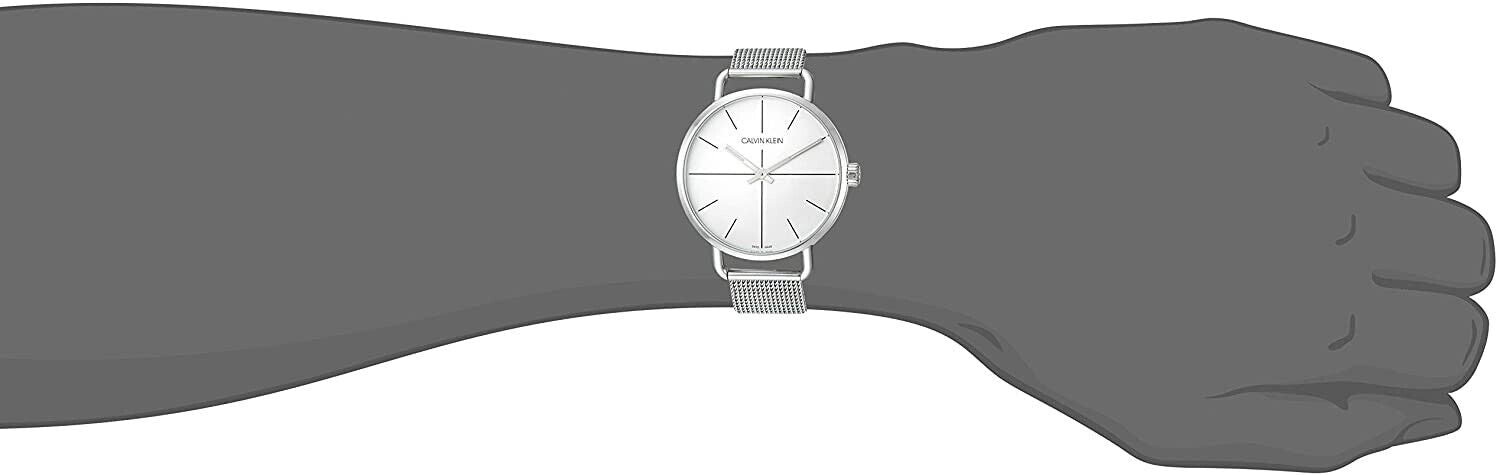  Shop Authentic Calvin Klein Even Quartz White Dial Silver Steel Strap Watch for Women - K7B21126 - Luxxuri
