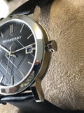  Shop Authentic Burberry The City Black Dial Black Leather Strap Watch for Men - BU9009 - Luxxuri