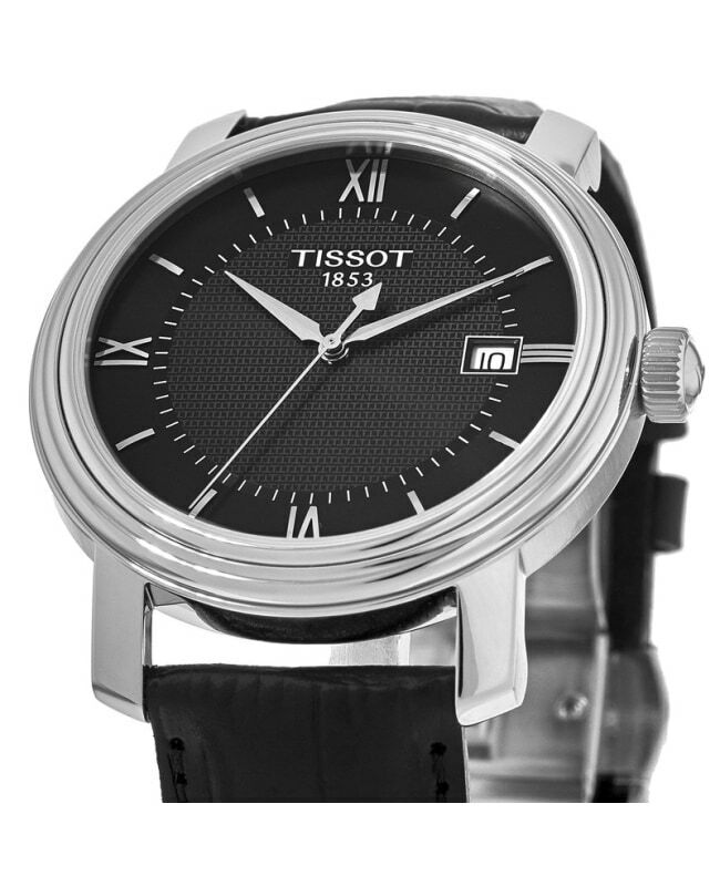  Shop Authentic Tissot T Classic Bridgeport Black Dial Black Leather Strap Watch For Men - T097.410.16.058.00 - Luxxuri