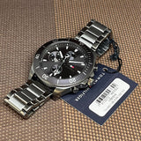  Shop Authentic Tommy Hilfiger Larson Chronograph Grey Dial Silver Steel Strap Watch For Men - 1791918 - Luxxuri