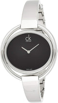  Shop Authentic Calvin Klein Impetuous Black Dial Silver Steel Strap Watch for Women - K4F2N111 - Luxxuri
