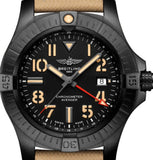  Shop Authentic Breitling Avenger Automatic GMT 45 Black Dial Brown Nylon Strap Watch for Men - V32395101B1X1 - Luxxuri