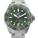  Shop Authentic Tag Heuer Aquaracer Professional 300 Automatic Green Dial Silver Steel Strap Watch for Men - WBP208B.BF0631 - Luxxuri