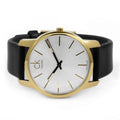  Shop Authentic Calvin Klein City Silver Dial Black Leather Strap Watch For Men - K2G21520 - Luxxuri