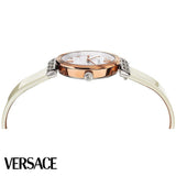  Shop Authentic Versace Greca White Dial White Leather Strap Watch for Women - VELW00120 - Luxxuri