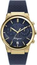  Shop Authentic Salvatore Ferragamo Sapphire Chrono Blue Dial Blue Silicone Strap Watch for Men - SFME00221 - Luxxuri