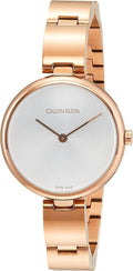  Shop Authentic Calvin Klein Wavy White Dial Rose Gold Steel Strap Watch for Women - K9U23646 - Luxxuri
