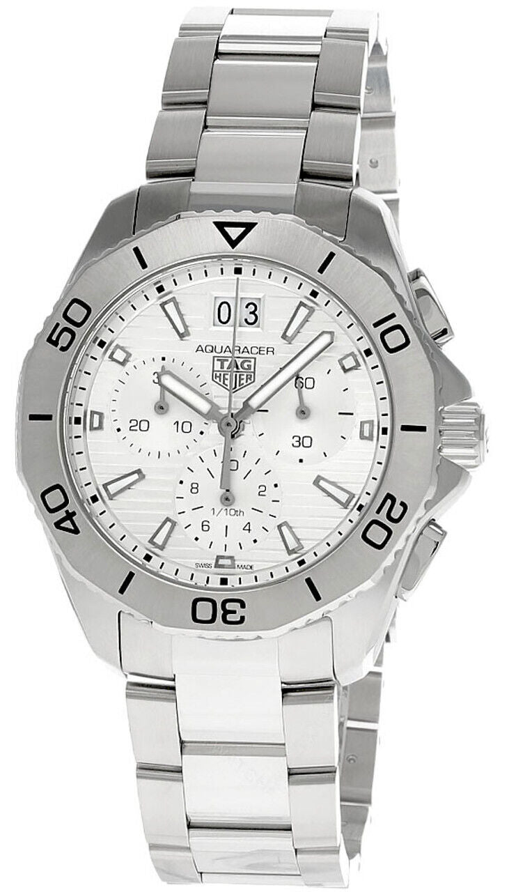  Shop Authentic Tag Heuer Aquaracer Professional 200 Date White Dial Silver Steel Strap Watch for Men - CBP1111.BA0627 - Luxxuri