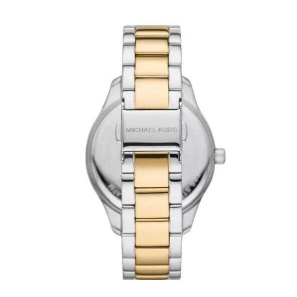  Shop Authentic Michael Kors Layton Quartz Silver Dial Two Tone Steel Strap Watch For Women - MK6899 - Luxxuri