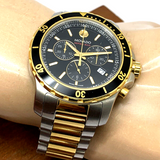  Shop Authentic Movado Series 800 Chronograph Black Dial Two Tone Steel Strap Watch For Men - 2600146 - Luxxuri