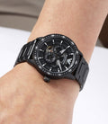  Shop Authentic Emporio Armani Meccanico Automatic Black Dial Black Steel Strap Watch For Men - AR60054 - Luxxuri