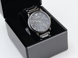  Shop Authentic Emporio Armani Luigi Analog Grey Dial Grey Steel Strap Watch For Men - AR11155 - Luxxuri