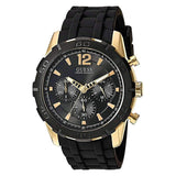  Shop Authentic Guess Caliber Chronograph Black Dial Black Rubber Strap Watch for Men - W0864G3 - Luxxuri