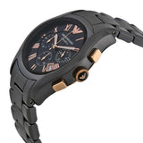  Shop Authentic Emporio Armani Valente Ceramica Chronograph Black Dial Black Steel Strap Watch For Men - AR1410 - Luxxuri