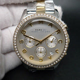  Shop Authentic Marc Jacobs Henry Chronograph Silver Dial Two Tone Steel Strap Watch for Women - MBM3197 - Luxxuri