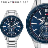  Shop Authentic Tommy Hilfiger Austin Blue Dial Silver Steel Strap Watch for Men - 1791640 - Luxxuri