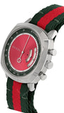  Shop Authentic Gucci Grip Quartz Chronograph Red Dial Two Tone NATO Strap Watch for Men - YA157304 - Luxxuri