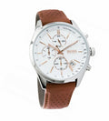  Shop Authentic Hugo Boss Grand Prix White Dial Brown Leather Strap Watch for Men - 1513475 - Luxxuri