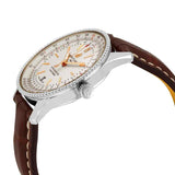  Shop Authentic Breitling Navitimer Automatic 41 White Dial Brown Leather Strap Watch for Men - A17326211G1P2 - Luxxuri