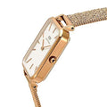 Shop Authentic Daniel Wellington Quadro Melrose White Dial Gold Mesh Strap Watch For Women - DW00100431 - Luxxuri