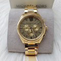  Shop Authentic Michael Kors Janelle Chronograph Gold Dial Gold Steel Strap Watch For Men - MK8995 - Luxxuri
