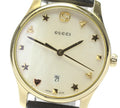  Shop Authentic Gucci G-Timeless Mother of Pearl Dial Black Leather Strap Watch For Women - YA126589 - Luxxuri