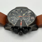  Shop Authentic Diesel Mega Chief Quartz Chronograph Brown Leather Strap Watch For Men - DZ4343 - Luxxuri