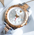  Shop Authentic Versace Hellenyium GMT Silver Dial Two Tone Steel Strap Watch for Men - V11030015 - Luxxuri