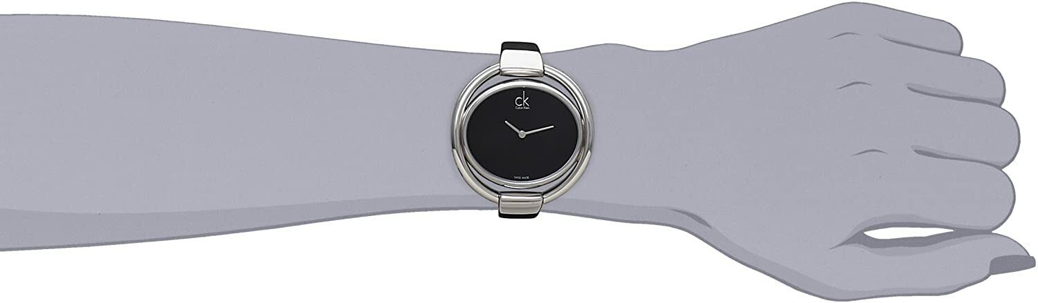  Shop Authentic Calvin Klein Impetuous Black Dial Silver Steel Strap Watch for Women - K4F2N111 - Luxxuri