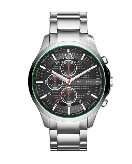  Shop Authentic Armani Exchange Hampton Chronograph Black Dial Silver Steel Strap Watch For Men - AX2163 - Luxxuri