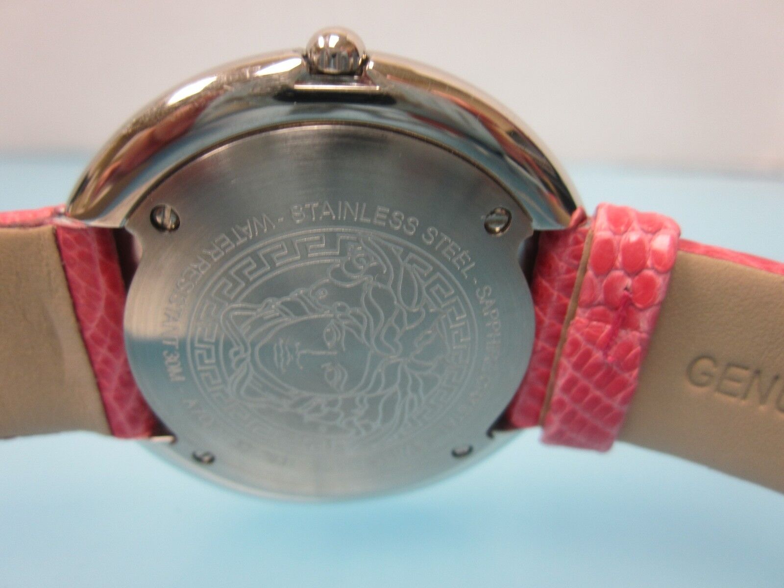 Versace Palazzo Empire Blue Dial Blue & Red Leather Strap Watch for Women - VCO070017