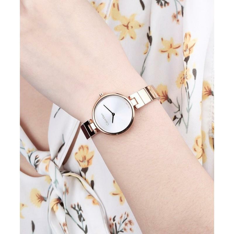  Shop Authentic Calvin Klein Authentic White Dial Rose Gold Steel Strap Watch for Women - K8G23646 - Luxxuri