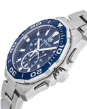  Shop Authentic Tag Heuer Aquaracer Blue Dial SIlver Steel Strap Watch for Men - CAY111B.BA0927 - Luxxuri