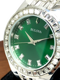  Shop Authentic Bulova Phantom Classic Baguette Green Dial Silver Steel Strap Watch for Men - 96A253 - Luxxuri