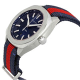  Shop Authentic Gucci GG2570 Quartz Blue Dial Blue & Red Nylon Strap Watch For Men - YA142304 - Luxxuri