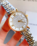  Shop Authentic Emporio Armani Gianni T Bar Analog White Dial Two Tone Steel Strap Watch For Women - AR2076 - Luxxuri