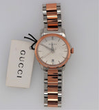  Shop Authentic Gucci G Timeless Silver Dial Two Tone Steel Strap Watch For Women - YA126528 - Luxxuri